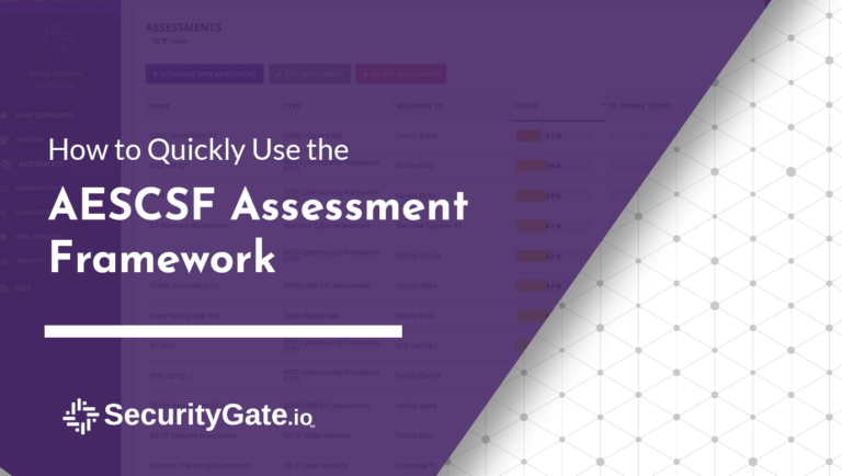 how to quickly use the aescsf assessment framework